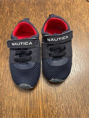 Nautica Kids Navy Sneakers with Red Lining